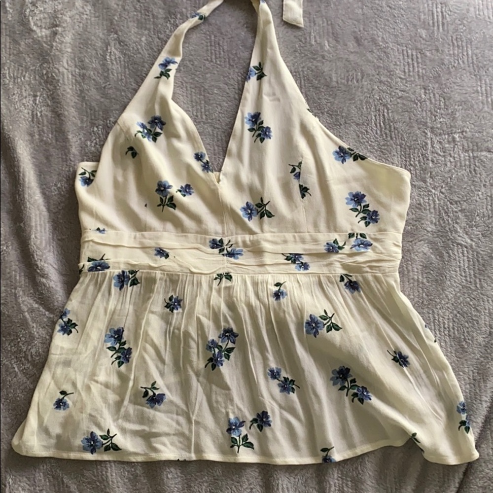 Floral halter top